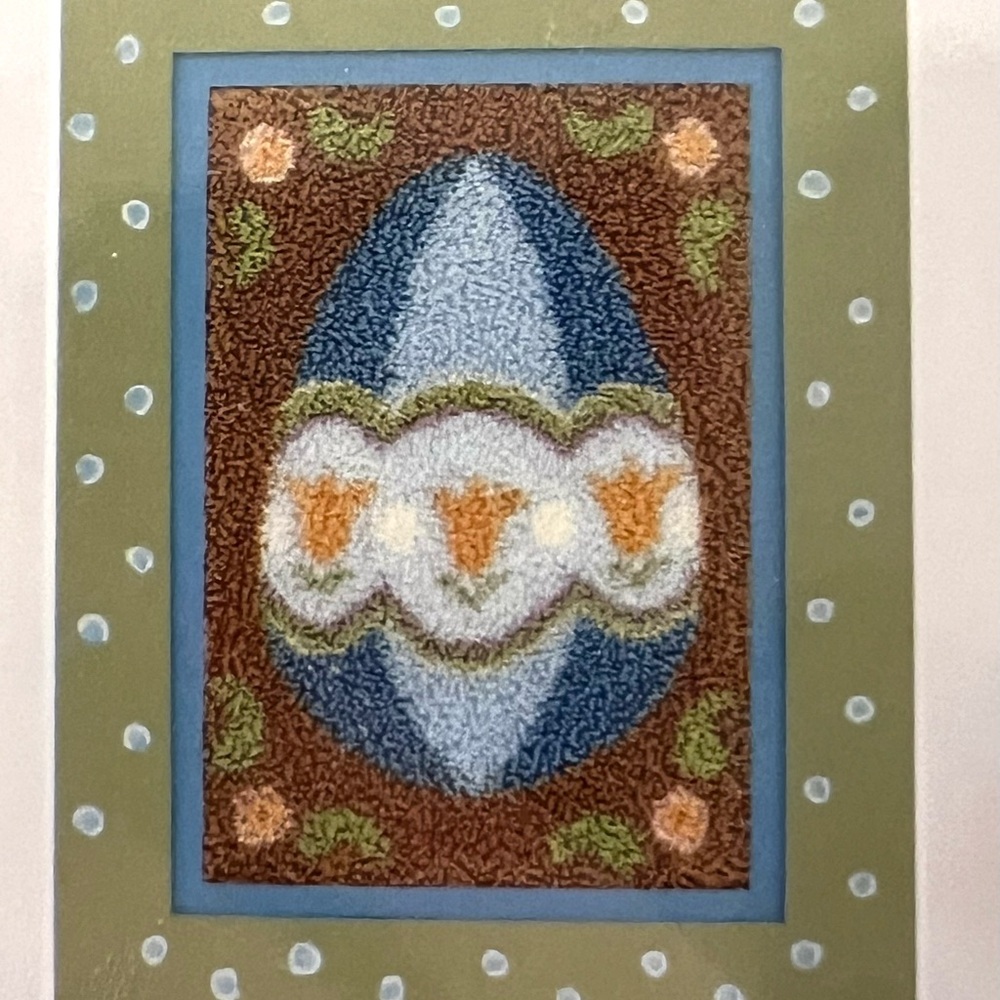 TINY TULIPS Punch Needle Embroidery Pattern Floral Easter Egg Vintage New